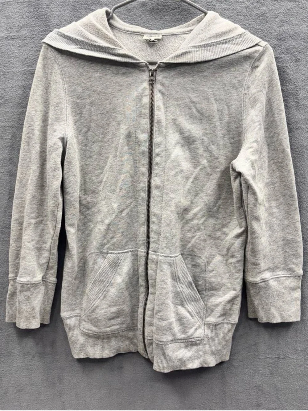 Route 66 Light Gray Zip-Up Hoodie Jacket